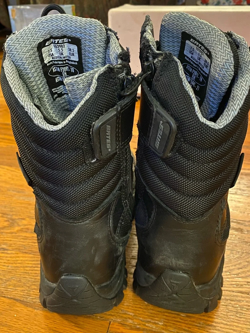 Bates GX X2 tall side zip DryGuard black tactical duty waterproof boot size 7.5